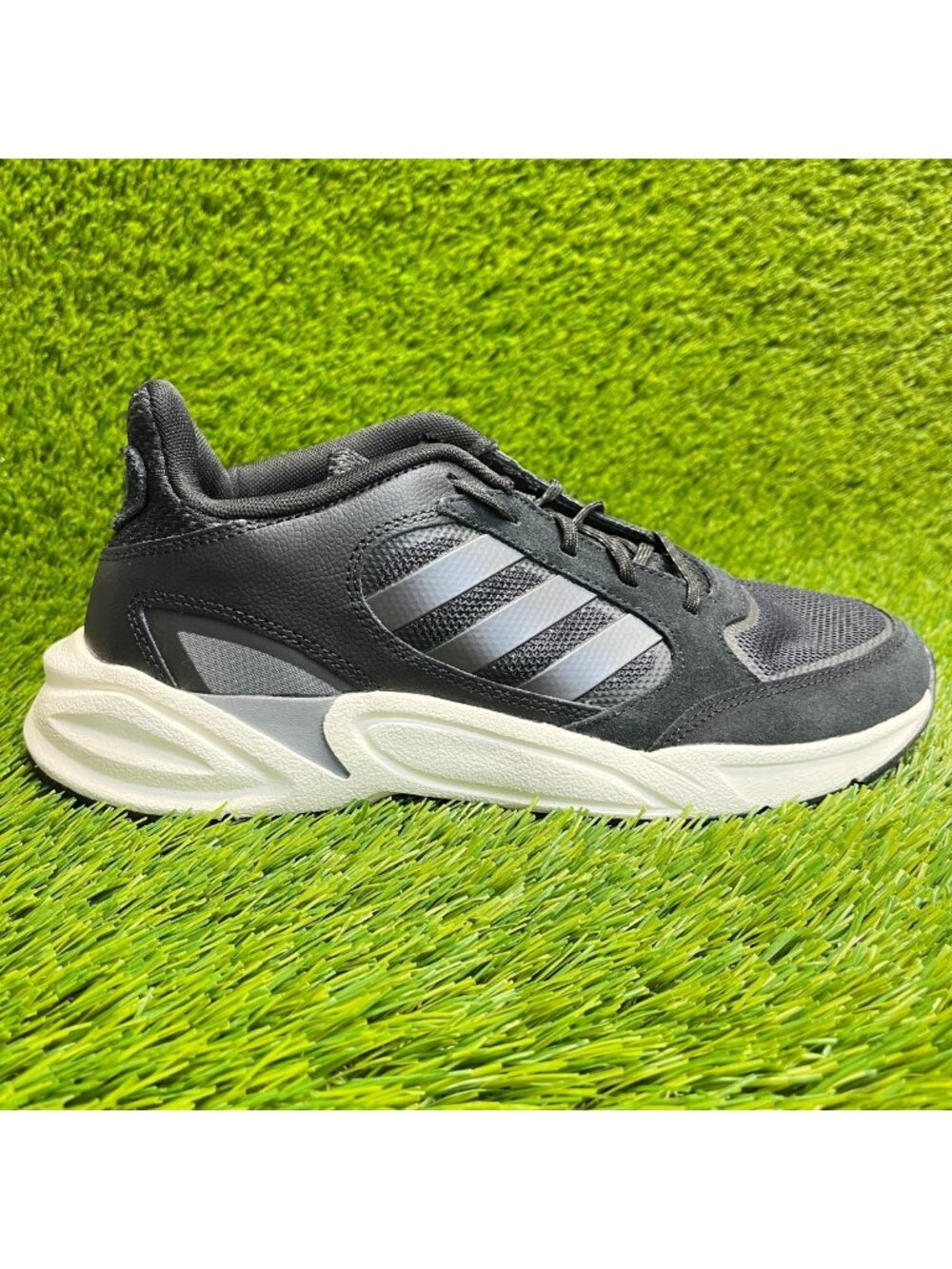 Adidas 90s Valasion Womens Size 9 Black White Athletic Running Shoes Sneakers